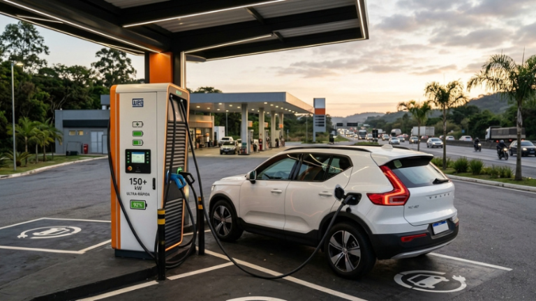 Carros elétricos e recarga ultrarrápida: a tecnologia que começa a mudar a experiência do motorista no Brasil Carros elétricos e recarga ultrarrápida: a tecnologia que começa a mudar a experiência do motorista no Brasil